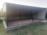 Carport 8 x 4 mit Satteldach nach links und rechts, Grün RAL 6005