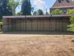 Carport 15 x 5 mit Pultdach nach hinten, Verzinktes Blech